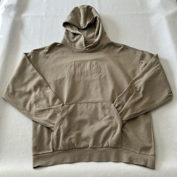 Taylor Swift The Tortured Poets Department Women’s XL Tan TTPD Embossed Hoodie - Picture 2 of 9